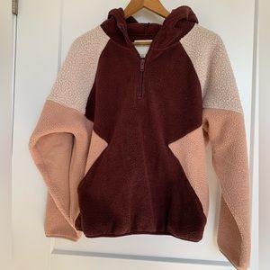 Color block American Eagle teddy sweatshirt